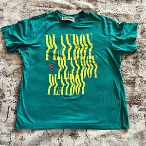 Playboy Teal Graphic T-Shirt pacsun size medium
